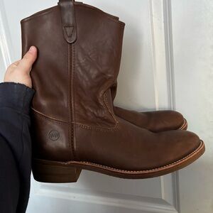 Double H Men’s 12 A Brown Leather Ranch Wellington Pull On Boots